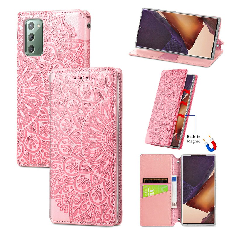 Wallet Card Case Magnetic PU Leather Flip Cover for Samsung Galaxy Note 20