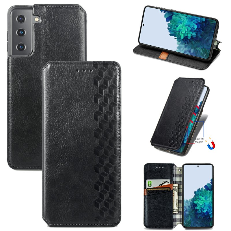 Magnetic PU Leather Wallet Case Cover for Samsung Galaxy S21