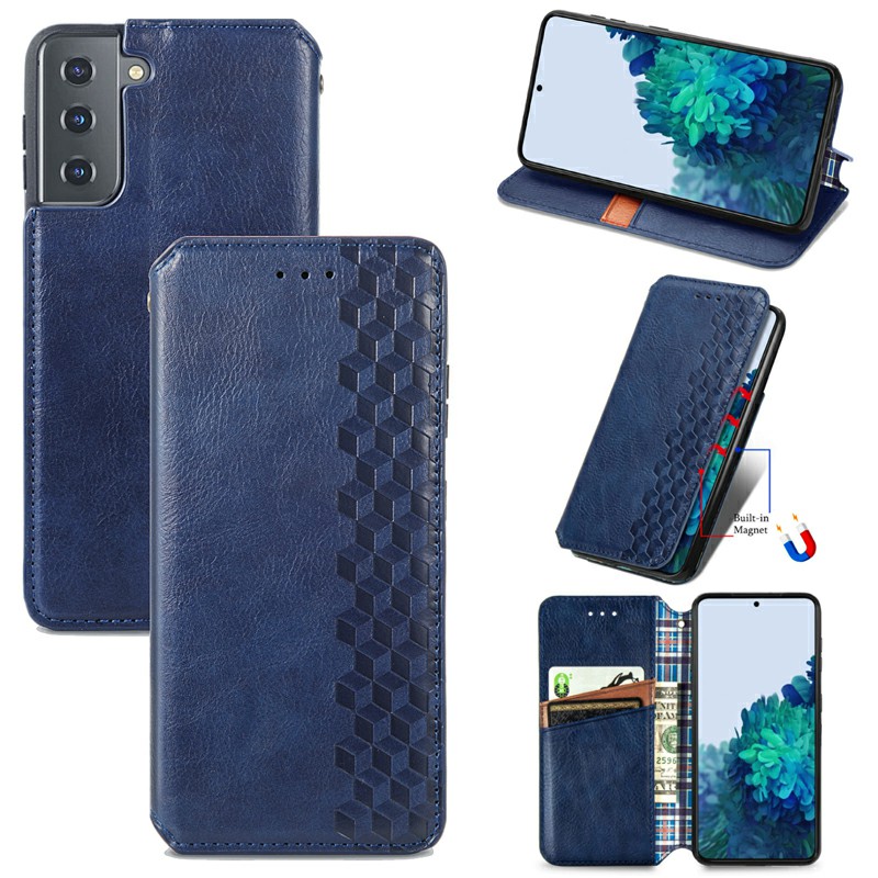 Magnetic PU Leather Wallet Case Cover for Samsung Galaxy S21