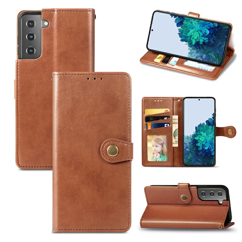Magnetic PU Leather Wallet Card Case Cover for Samsung Galaxy S21