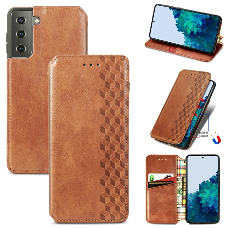 Magnetic PU Leather Wallet Case Cover for Samsung Galaxy S21 Plus