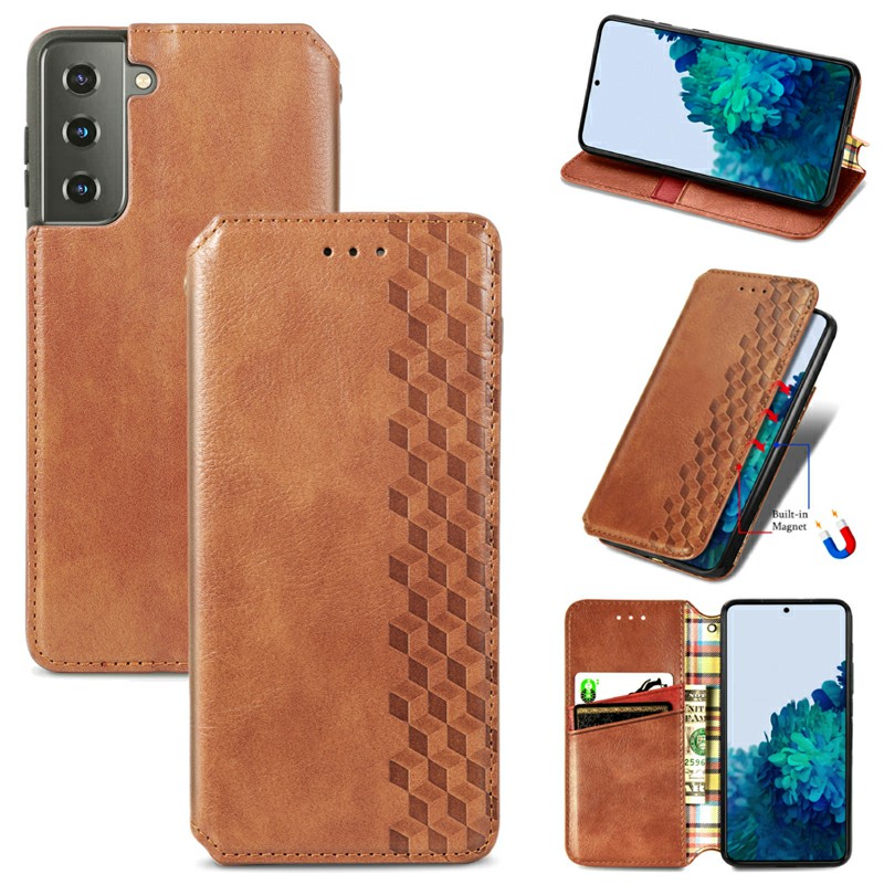 Magnetic PU Leather Wallet Case Cover for Samsung Galaxy S21