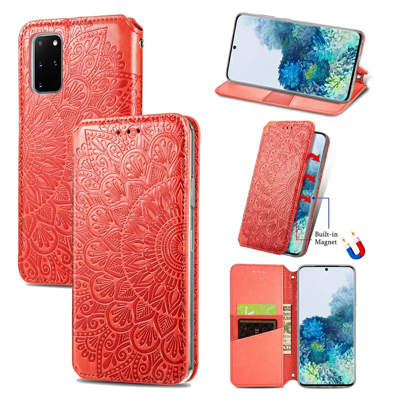 Wallet Card Case Magnetic PU Leather Cover for Samsung Galaxy S20 Plus