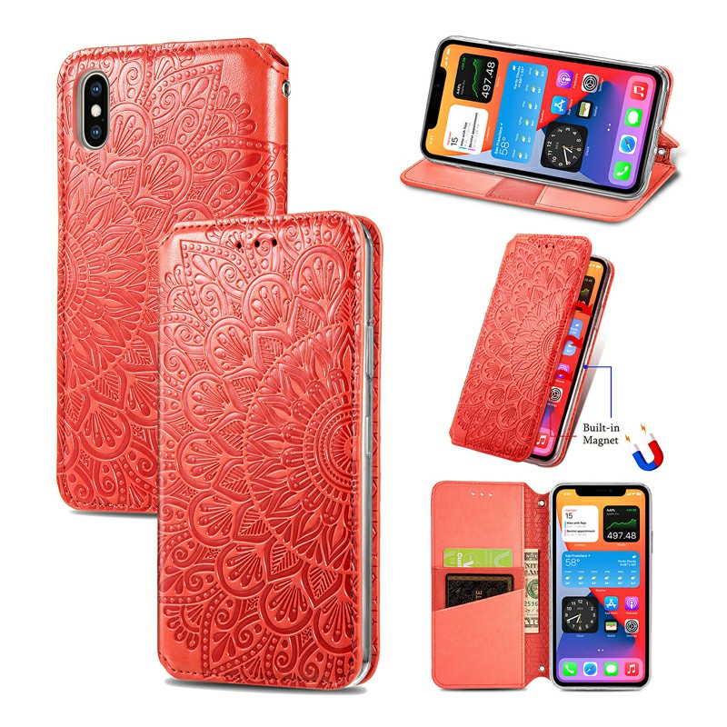 Magnetic PU Leather Wallet Card Case Cover for iPhone XS