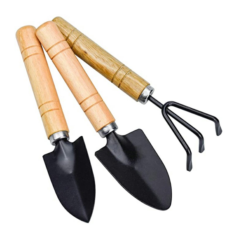 3 pcs/Set Mini Gardening Hand Tool Set Cultivator Fork Trowel Shovel Kit Garden