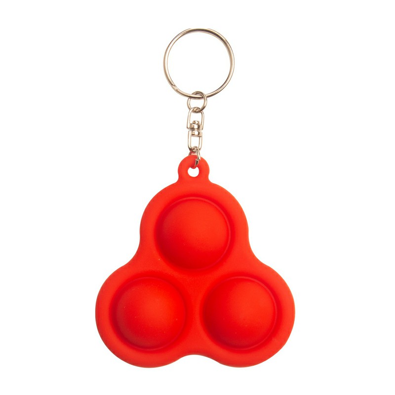 Triangle Press Bubble Fun Mini Pressure Relief Fingertip Silicone Finger Practice Keychain