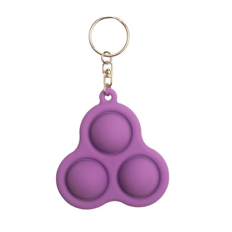 Triangle Press Bubble Fun Mini Pressure Relief Fingertip Silicone Finger Practice Keychain