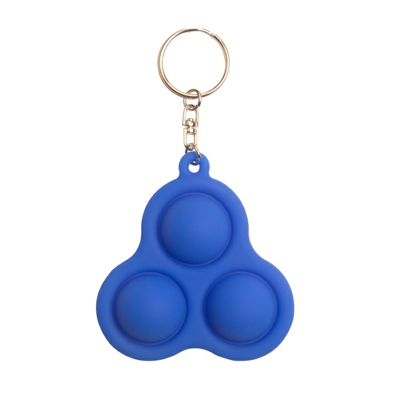 Triangle Press Bubble Fun Mini Pressure Relief Fingertip Silicone Finger Practice Keychain