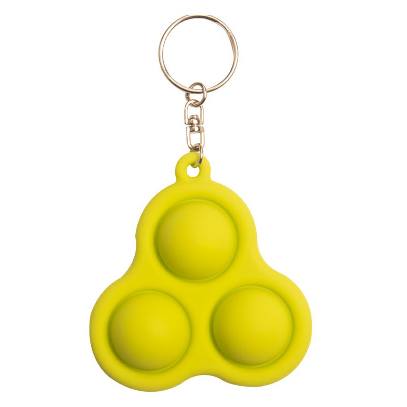 Triangle Press Bubble Fun Mini Pressure Relief Fingertip Silicone Finger Practice Keychain