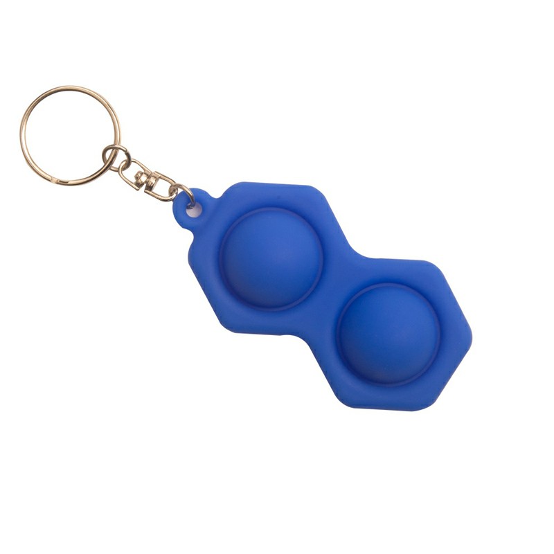 Hexagon Press Bubble Fun Mini Pressure Relief Fingertip Silicone Finger Practice Keychain