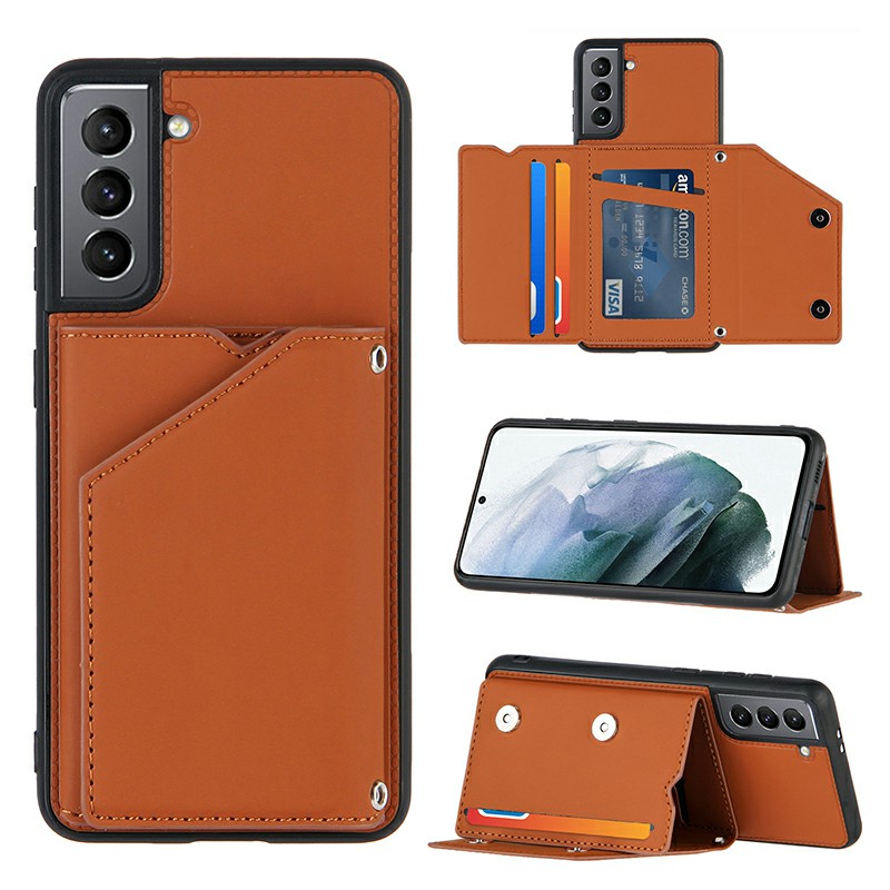PU Leather Folio Stand Cover Case for Samsung Galaxy S21 5G
