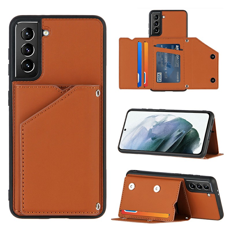 PU Leather Folio Stand Cover Case for Samsung Galaxy S21 Plus 5G