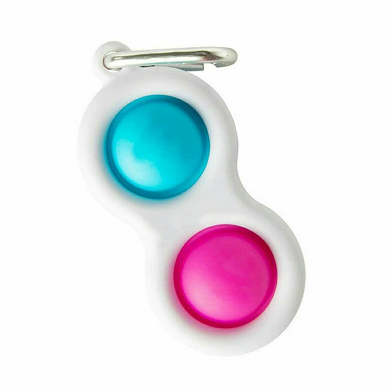 Press Bubble Fun Mini Pressure Relief Silicone Finger Practice Keychain