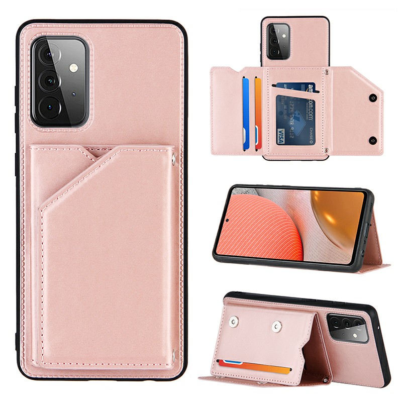Folio Stand Cover PU Leather Flip Case with Lanyard for Samsung Galaxy A72 5G