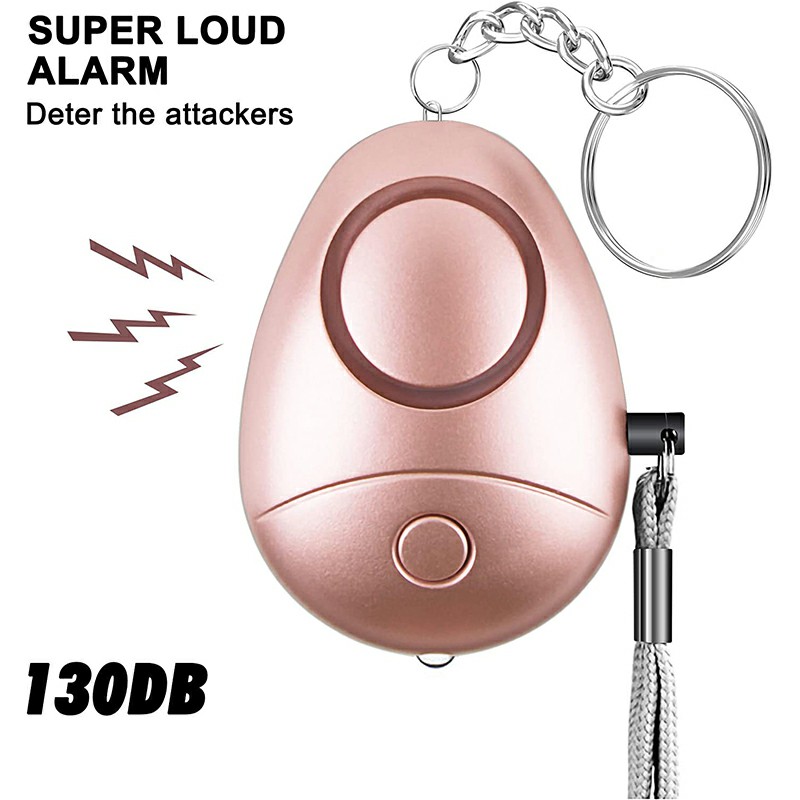 130 db Personal Defense Siren Alarm Keyring Anti-attack Security Alarm Keychain