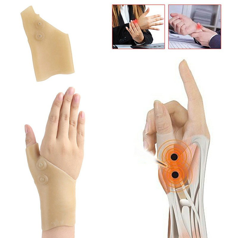 One Piece Magnetic Therapy Glove Silicone Gel Glove Thumb Support Pain Relief