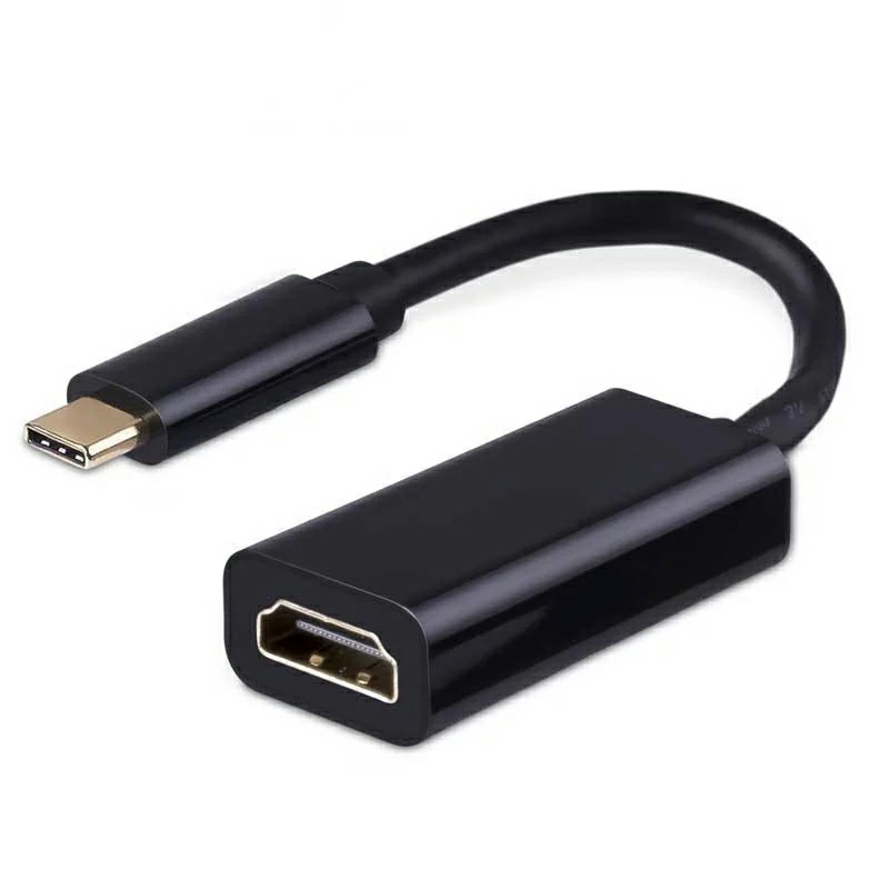 Type-C to HDMI Compatible Adapter Male to Female Converter Cable