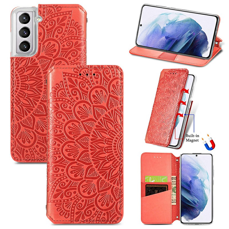 Magnetic PU Leather Wallet Case Cover for Samsung Galaxy S21