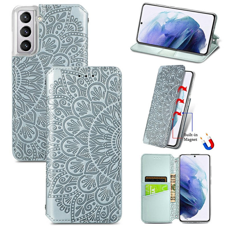 Magnetic PU Leather Wallet Case Cover for Samsung Galaxy S21 Plus