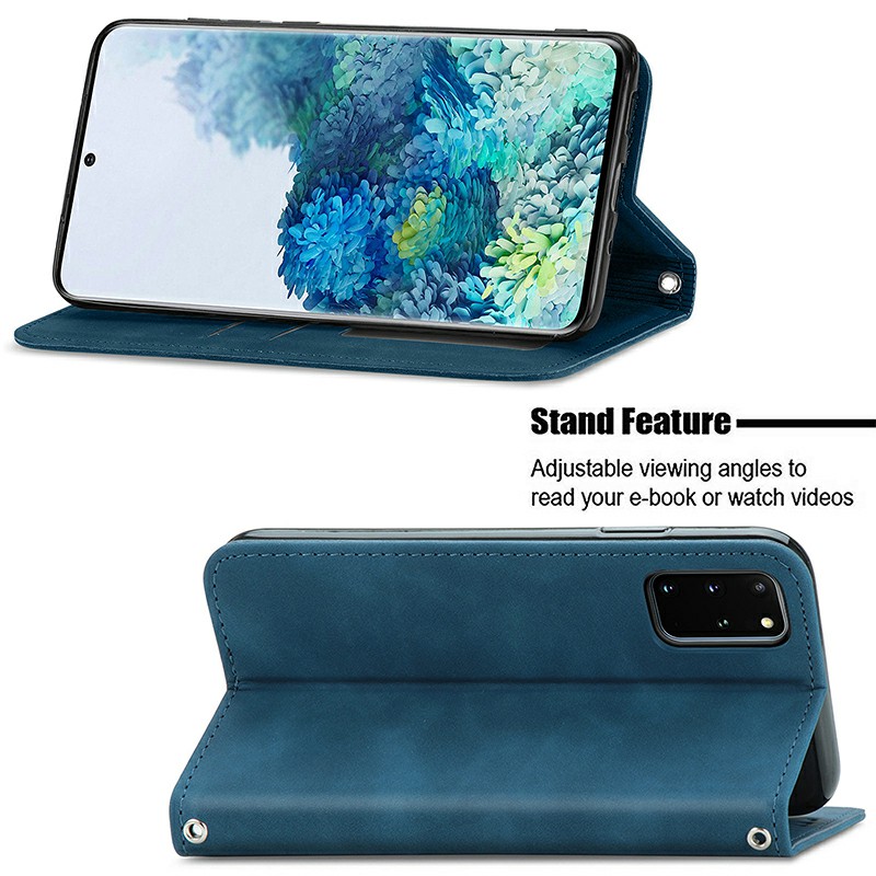 Magnetic PU Leather Wallet Case Cover for Samsung Galaxy S20 Plus