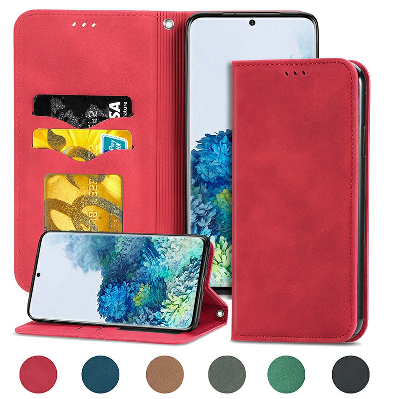 Magnetic PU Leather Wallet Case Cover for Samsung Galaxy S20 Plus
