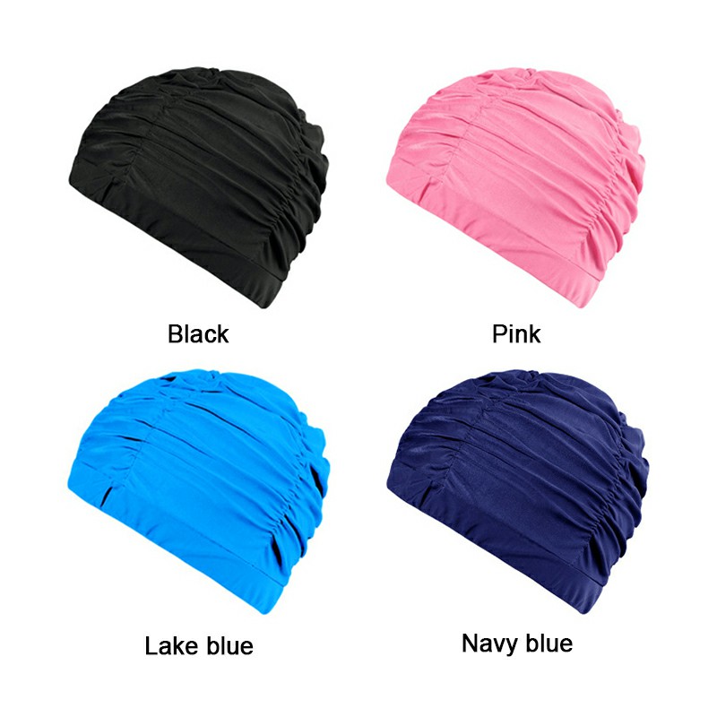Unisex Outdoor Waterproof Dreadlocks Long Hair Drape Swimming Cap Elastic Hat UK 