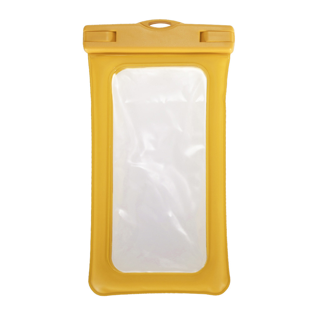 6 Inches Universal Inflatable Floating Waterproof Pouch Phone Dry Bag Case - Yellow