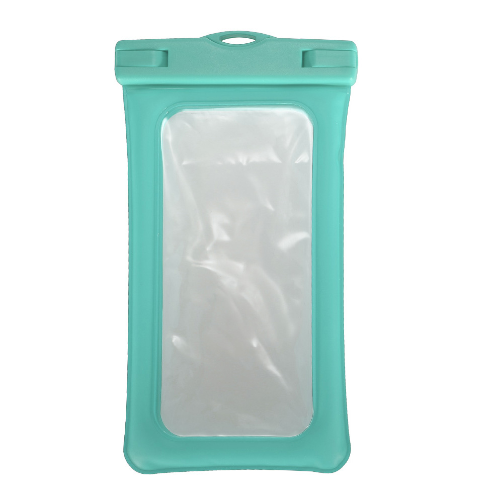 6 Inches Universal Inflatable Floating Waterproof Pouch Phone Dry Bag Case - Mint Green