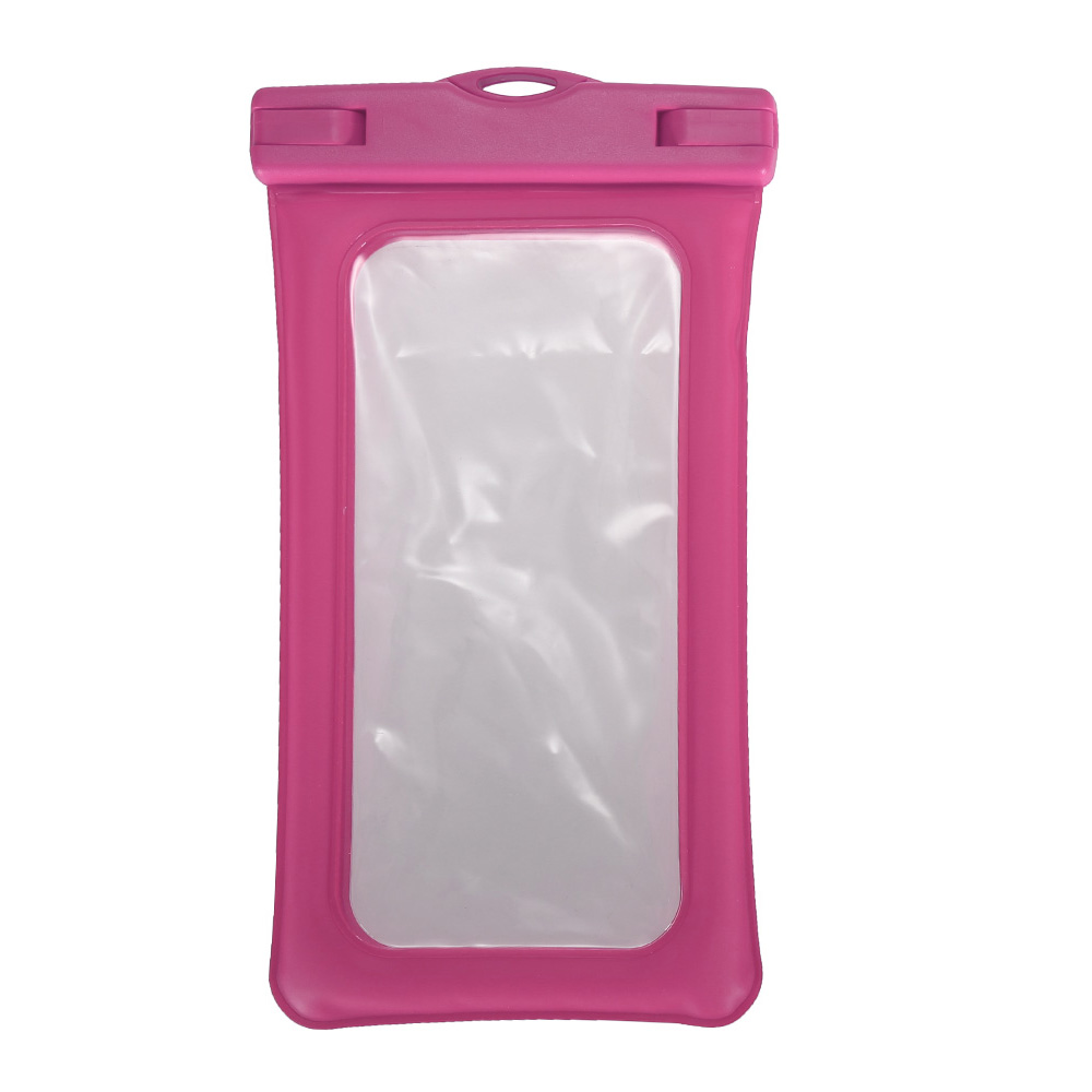 6 Inches Universal Inflatable Floating Waterproof Pouch Phone Dry Bag Case - Rose Red