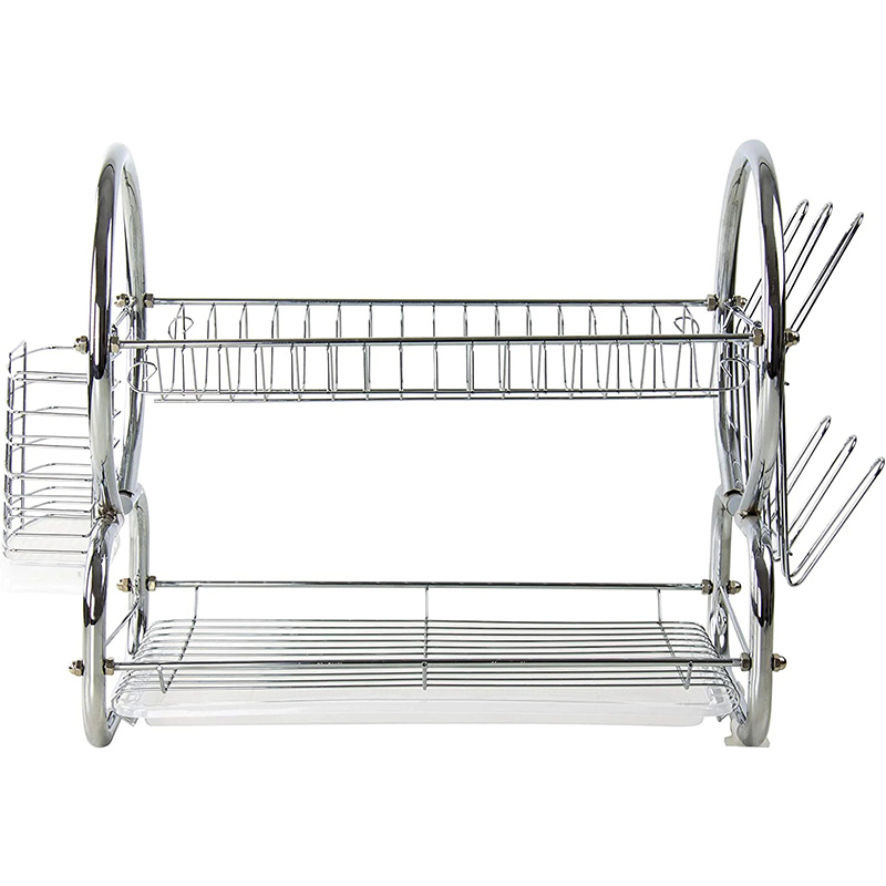 Dropship Over The Sink Dish Drying Rack, 2 Tiers Stainless Steel